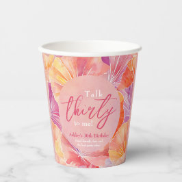 30e verjaardag praat dertig tegen mij papieren bekers