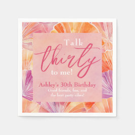 30e verjaardag praat dertig tegen mij servet
