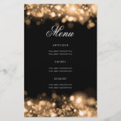 30e verjaardag Programma Glam Licht Gold Menu (Achterkant)
