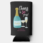 30e verjaardag Proost 30 jaar meisjes champagne (Achterkant)