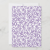 30e verjaardag Random Number Pattern Paars/White Kaart (Achterkant)