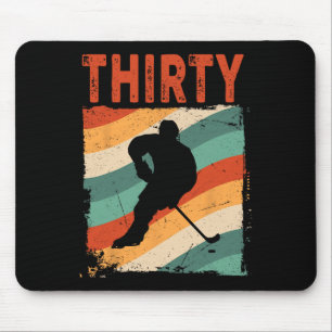 30e verjaardag Retro ijshockey 30 jaar oud Man Wo Muismat