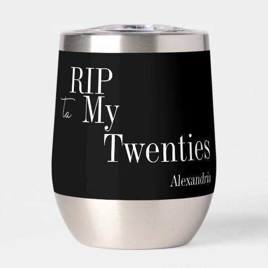 30e verjaardag RIP 20s Party Zwart-wit (Voorkant)