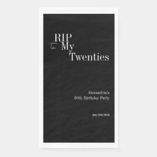 30e verjaardag RIP 20s zwart-wit feest Servet