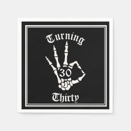 30e Verjaardag - RIP Twenties Skeleton Paper Bord Servet