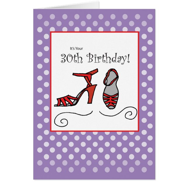 30e verjaardag Rode schoenen (Voorkant)