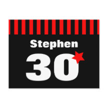 30e verjaardag Rode zwarte strepen en Star R12Z