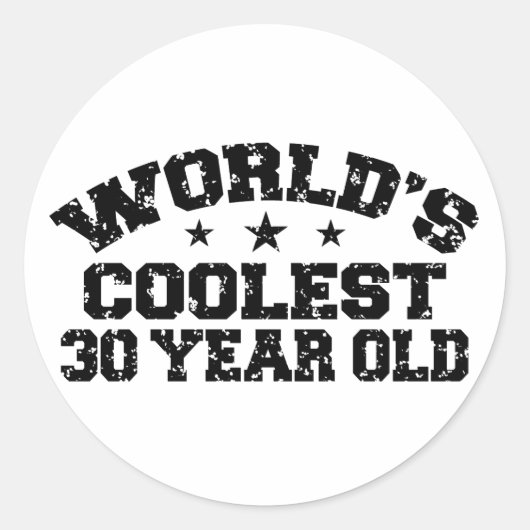 30e verjaardag ronde sticker (Voorkant)