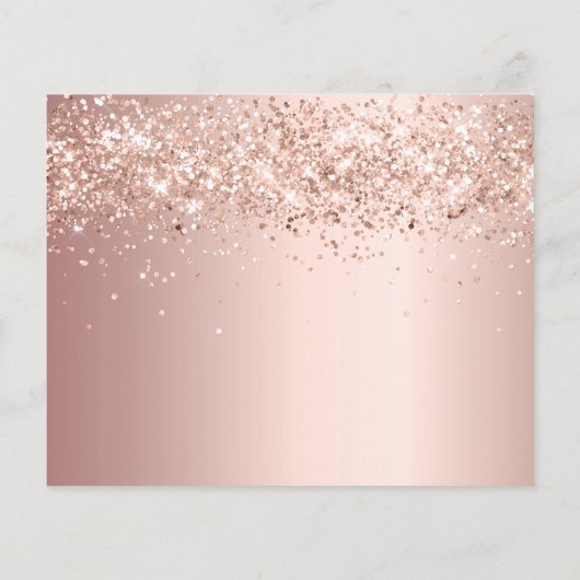 30e verjaardag roos glitter budget behalve datum flyer (Achterkant)