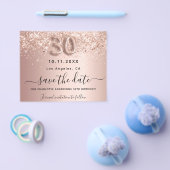 30e verjaardag roos glitter budget behalve datum flyer (Enkel)