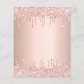 30e verjaardag roos goud glitter budget uitnodigin flyer (Achterkant)