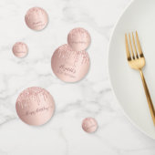 30e verjaardag roos goud glitter druppelt roze confetti (Groep)