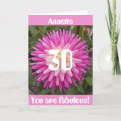 30e verjaardag Roze bloem Aangepaste verjaardag Kaart (Voorkant)