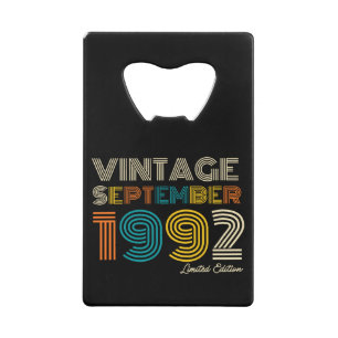 30e verjaardag  september 1992 Limited Edtn. Kredietkaart Flessenopener