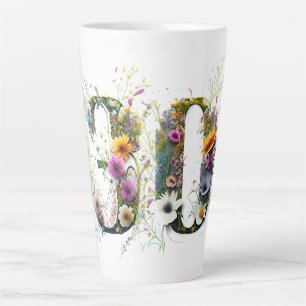 30e verjaardag Spray van Wildflowers Tekst Latte Mok