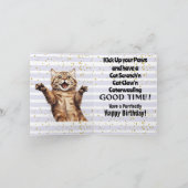 30e Verjaardag Super Schattige Tabby Cat Kaart (Binnen)