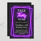 30e verjaardag uitnodiging Praat dertig tegen mij (Voorkant / Achterkant)