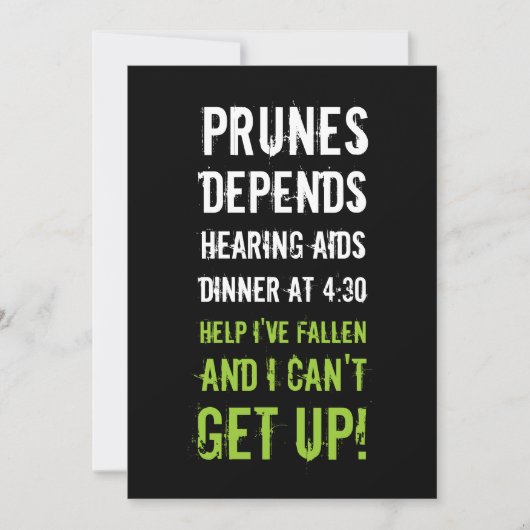 30e verjaardag Uitnodigingen - Oude Folken (Voorkant)