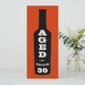 30e verjaardag Uitnodigingen Wijn - verouderd tot  (Staand voorkant)