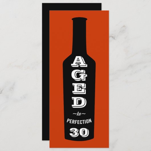 30e verjaardag Uitnodigingen Wijn - verouderd tot  (Voorkant / Achterkant)