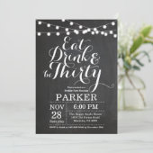 30e verjaardag Uitnodigingskarton Kaart (Staand voorkant)