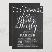 30e verjaardag Uitnodigingskarton Kaart (Voorkant / Achterkant)