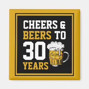 30e verjaardag van de borst en bier tot 30 jaar magneet