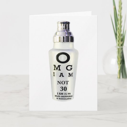 30e verjaardag van de geboortekaart kaart (Voorkant)