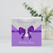 30e verjaardag van de juwelenbank Wit Paars 2 Kaart (Staand voorkant)