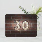 30e verjaardag van de marquee op baksteen kaart (Staand voorkant)