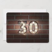 30e verjaardag van de marquee op baksteen kaart (Voorkant)