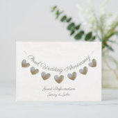 30e verjaardag van de parelbruiloft gastinformatie informatiekaartje (Staand voorkant)