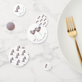 30e verjaardag van de Parelbruiloft paarse ballonn Confetti