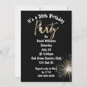 30e verjaardag van de Sparklers Kaart (Achterkant)