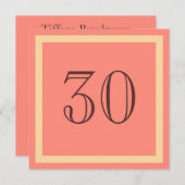 30e verjaardag van de uitnodiging van de Birthday  (Voorkant / Achterkant)