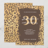 30e verjaardag van Light Brown en Tan Leopard Grun Kaart (Voorkant / Achterkant)