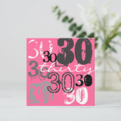 30e verjaardag van uitnodigingen (Staand voorkant)