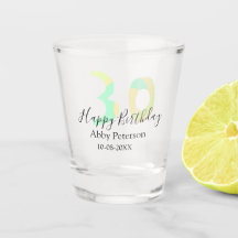 30e verjaardag vet letter pastel geel zwart retr