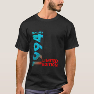 30e Verjaardag Vintage 1994 Januari 30 Jaar Mannen T-shirt