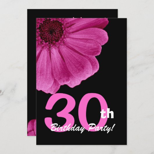 30e verjaardag voor haar roze Daisy W1816 Kaart (Voorkant / Achterkant)