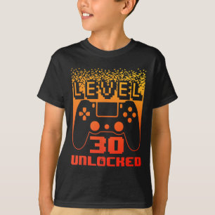 30e verjaardag voor mannen level 30 ontgrendeld ga t-shirt