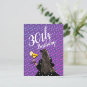 30e verjaardag Vrouw Cocktail Mode Schoonheid Briefkaart (Staand voorkant)