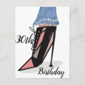 30e verjaardag Vrouw Mode Schoonheid Briefkaart (Voorkant)