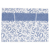 30e Verjaardag Willekeurig Nummer Patroon Blauw/Wi Groot Cadeauzakje (Achterkant)