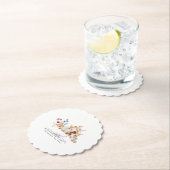 30e Verjaardag Witte Pompoen Herfst Bloemen Custom Kartonnen Onderzetters (Insitu)