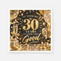 30e verjaardag zwart en goud thema