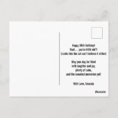30e verjaardag Zwart en wit kat humor Cute Fun Briefkaart (Achterkant)