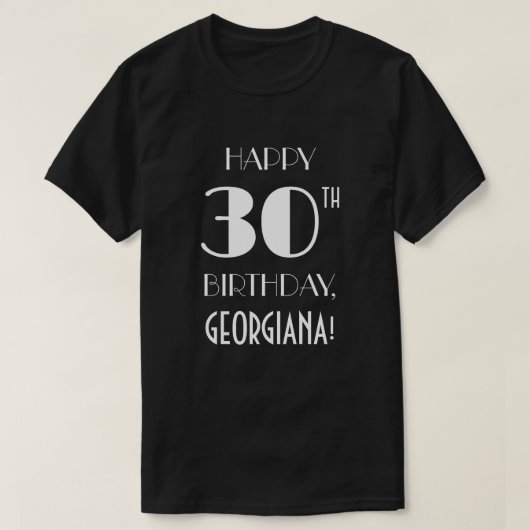 30e verjaardagsfeest - Art Deco Geïnspireerd Look  T-shirt (Design voorkant)