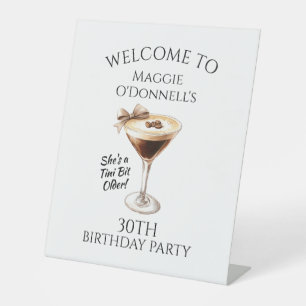 30e verjaardagsfeest Espresso Martini Welkom Reclamebord Met Voetstuk