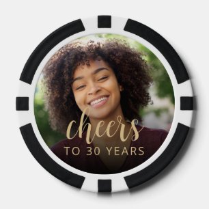 30e Verjaardagsfeest Foto Proost Poker Chips